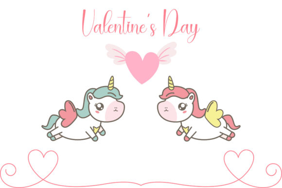 Download Valentine Unicorn Couple Illustration - Couple illustration Collection