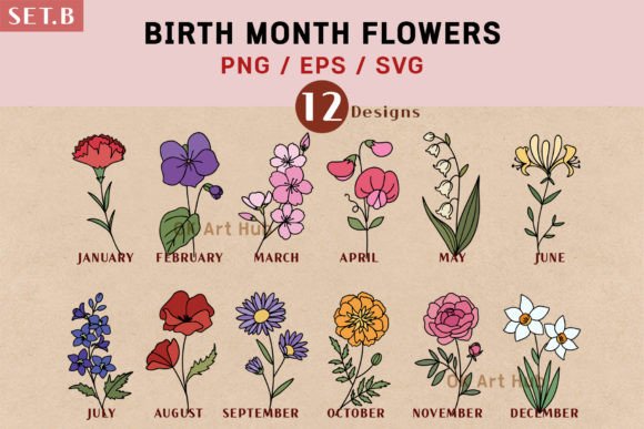 Download Birth Month Flower Svg - Birth month Collection