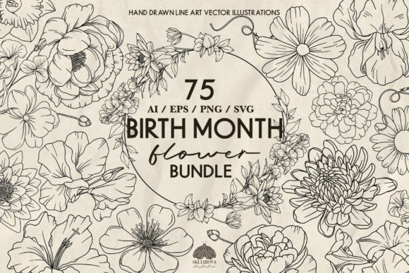 Download Birth Month Flowers Svg Bundle - Birth month Collection