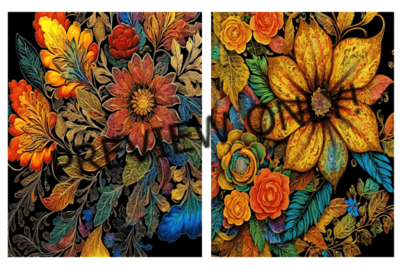 Download Flower Backgrounds Earthy Tones Set of 2 - Earthy Collection