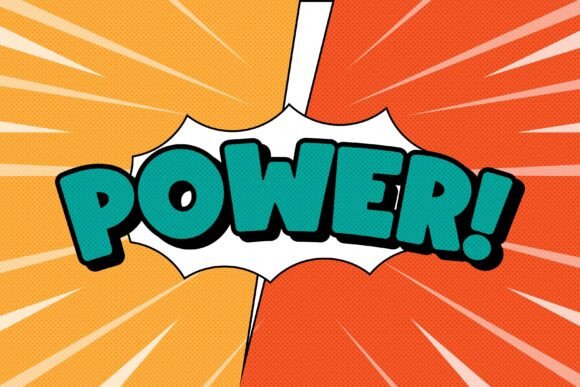 Download Power! Retro Vintage Text Effect Design - Vintage text Collection