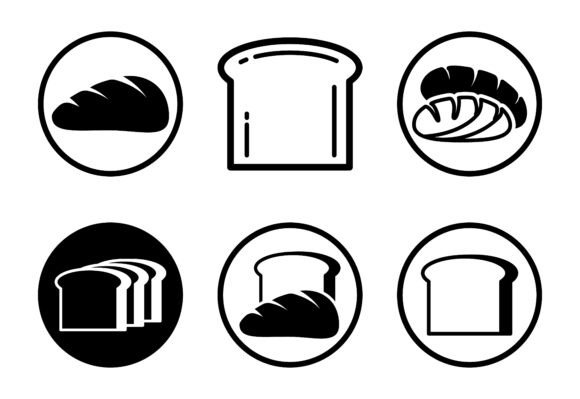 Download Collection of Six Distinctive Bread Icon - Distinctive Collection