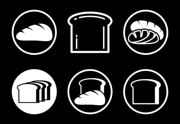 Download Collection of Six Distinctive Bread Icon - Distinctive Collection
