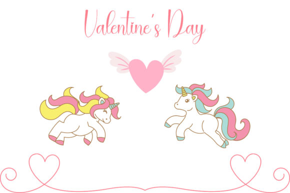 Download Valentine Unicorn Couple Illustration - Premium Resources