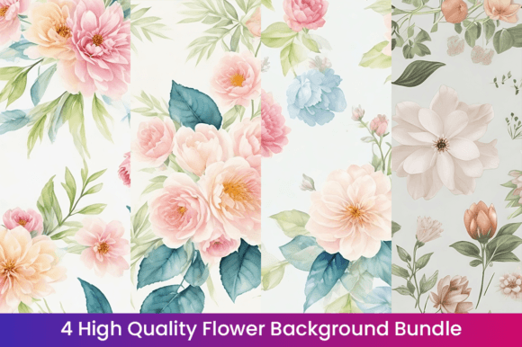 Download 8 Watercolor Flowers Summer Backgrounds - Premium Resources