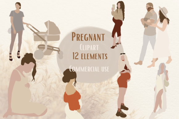 Download Pregnant Clipart Beige Earthy Tones - Earthy Collection