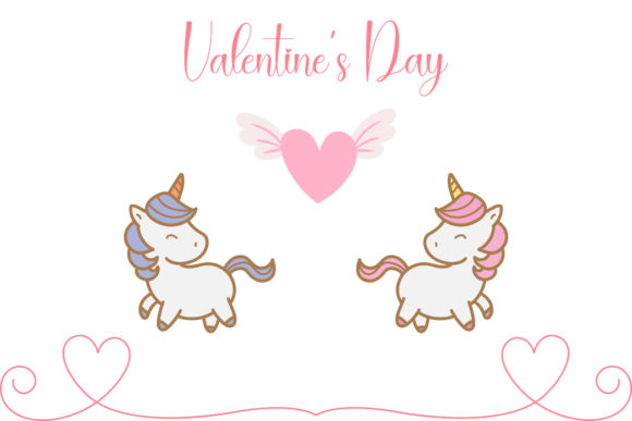 Download Valentine Unicorn Couple Illustration - Couple illustration Collection